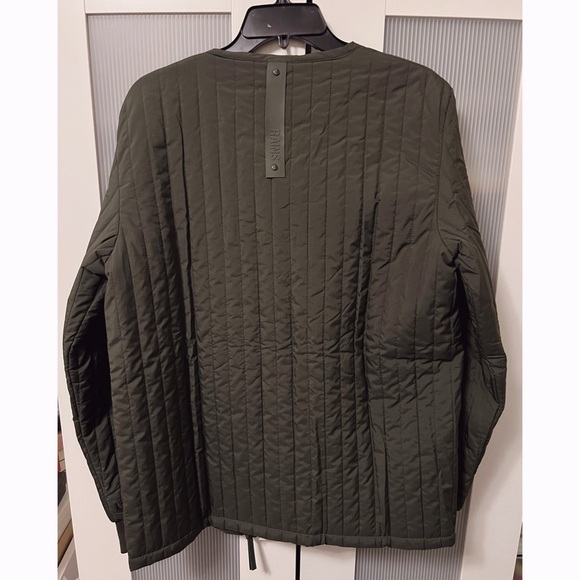 NWT RAINS Unisex Liner Jacket in Green Olive Size L - Picture 11 of 16